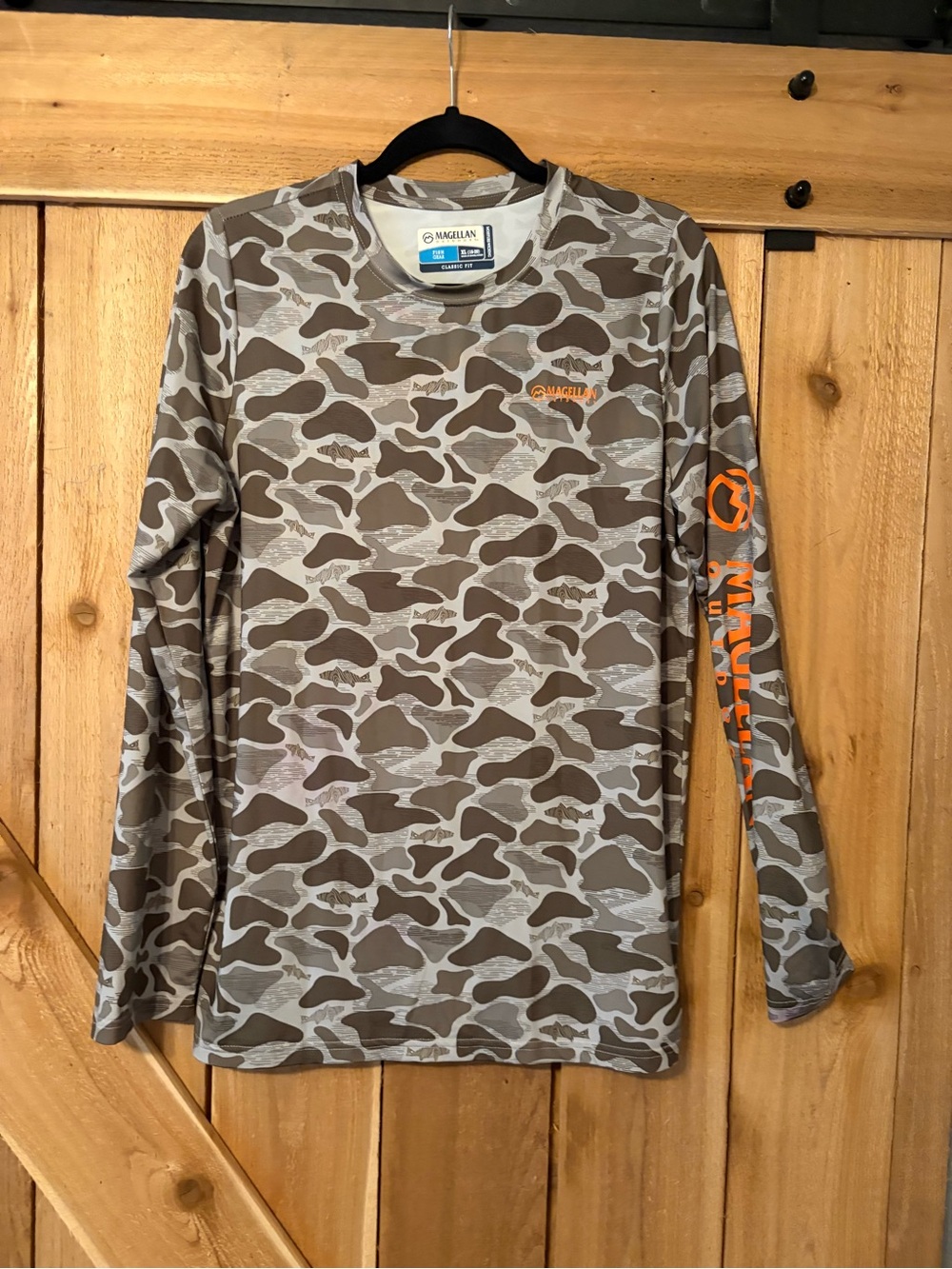 Magellan Outdoors Brown and Tan Camo Performance Shirt